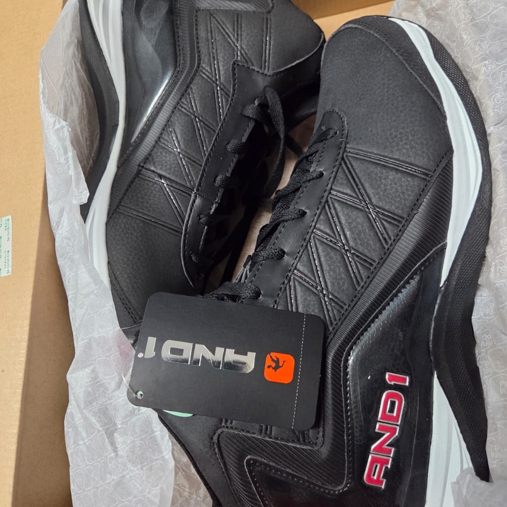 AND1 Men's Black and White Athletic Shoes